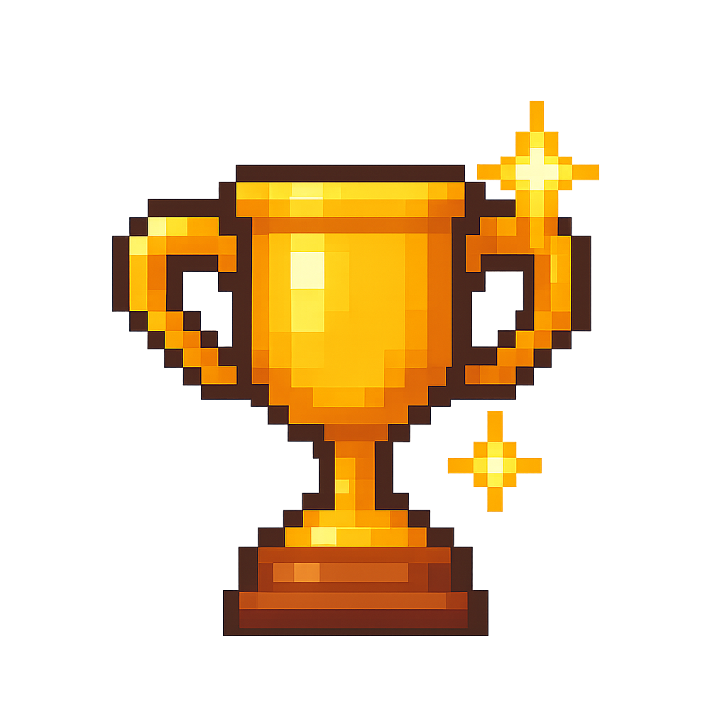 Troféu pixel art